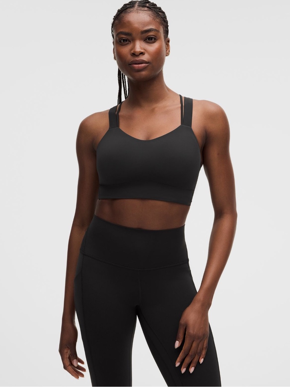 Black Sports Bralette - Women's Supportive Activewear